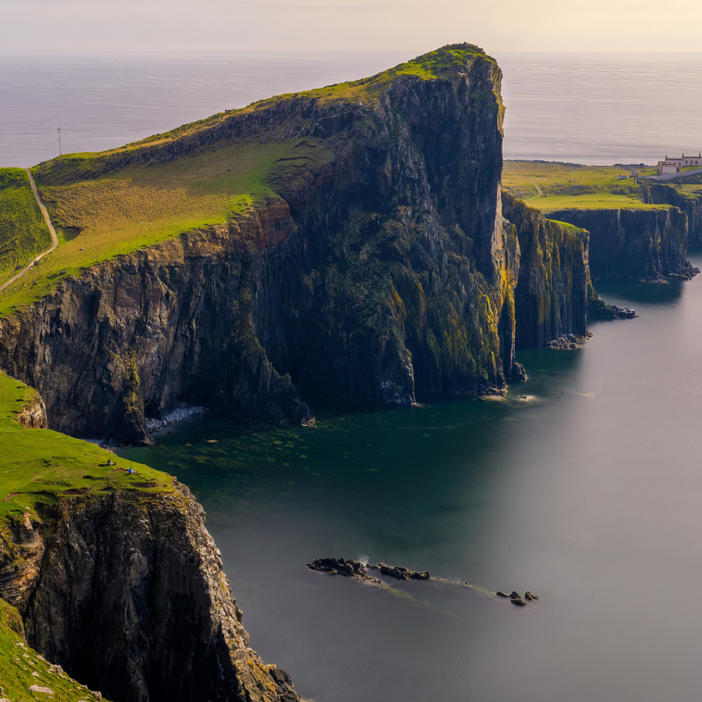 Beautiful Green Cliffside in Scotland