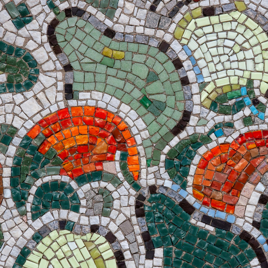 mosaic of colored tiles