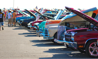 car show line up