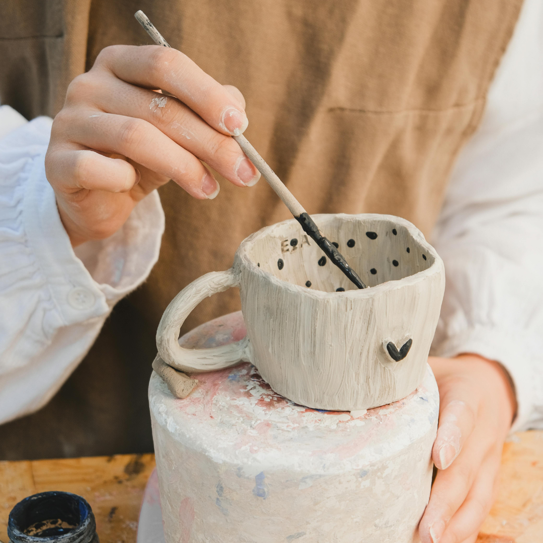 mug being painted